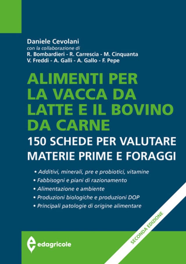 Alimenti per la vacca da latte e il bovino da carne