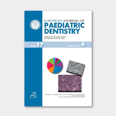 Immagine copertina European Journal of Paediatric Dentistry